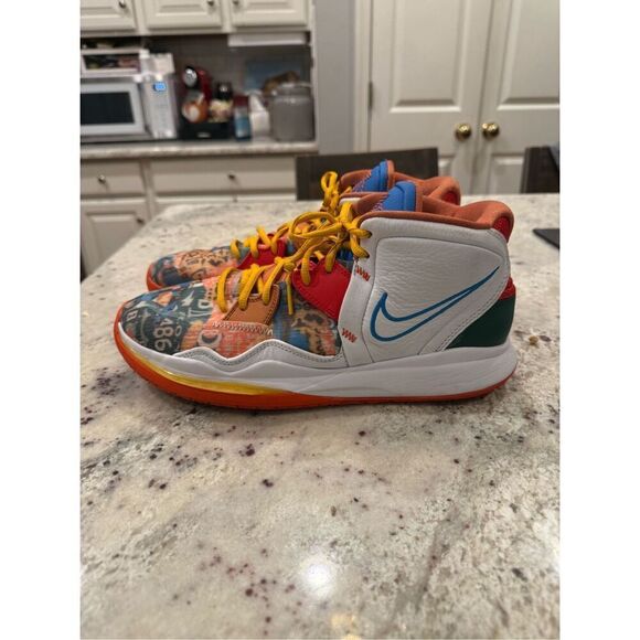 Nike Kyrie Infinity White Red Multi Mens Basketball Sneaker sz 12